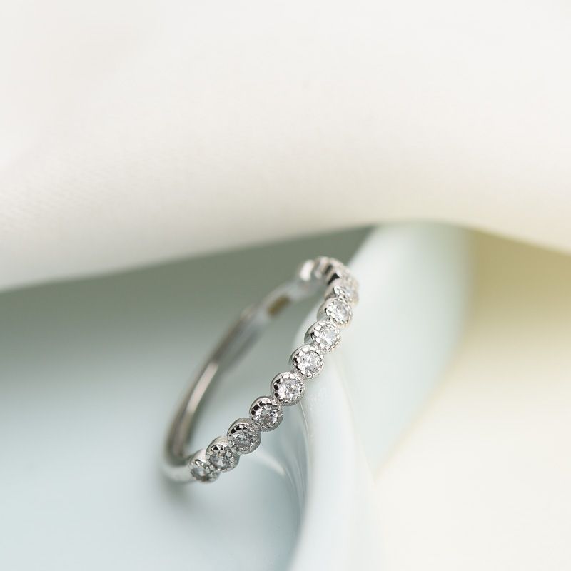 【ZHOYA】925 sterling silver moissanite band