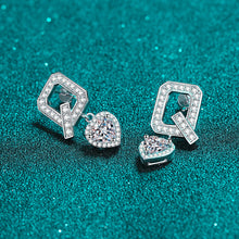 Load image into Gallery viewer, 【ZHOYA】925 Sterling Silver Q Letter Ear studs Moissanite pt950 gold plated