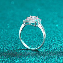 Load image into Gallery viewer, 【ZHOYA】925 Sterling Silver Ring  1 carat Moissanite Sugar Cube Ring  pt950 Rose Gold plated