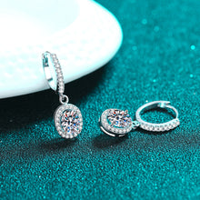 Cargar imagen en el visor de la galería, 【ZHOYA】925 Sterling Silver oval shape Moissanite ear buckle pt950 gold plated