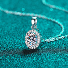 Load image into Gallery viewer, 【ZHOYA】925 Sterling Silver Oval Moissanite necklace pt950 gold plated