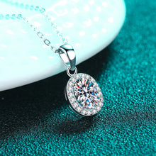 Load image into Gallery viewer, 【ZHOYA】925 Sterling Silver Oval Moissanite necklace pt950 gold plated