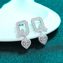 Load image into Gallery viewer, 【ZHOYA】925 Sterling Silver Q Letter Ear studs Moissanite pt950 gold plated