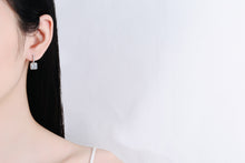 Load image into Gallery viewer, 【ZHOYA】925 Sterling Silver Princess cut Moissanite stone ear buckle  pt950 gold plated