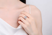 Load image into Gallery viewer, 【ZHOYA】925 Sterling Silver Ring  1 carat Moissanite Sugar Cube Ring  pt950 Rose Gold plated