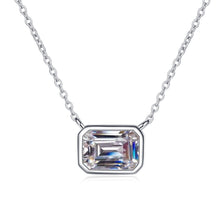 Load image into Gallery viewer, 【ZHOYA】925 Sterling silver necklace sugar cube Moissanite  pt950 gold plated