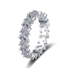 Load image into Gallery viewer, 【ZHOYA】925 sterling silver pt950 gold plated full circle Moissanite ring