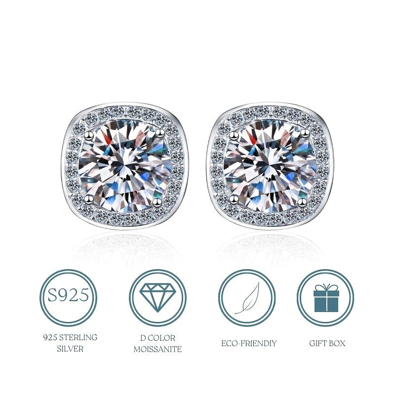 【ZHOYA】925 Sterling Silver Earrings Stud Combo