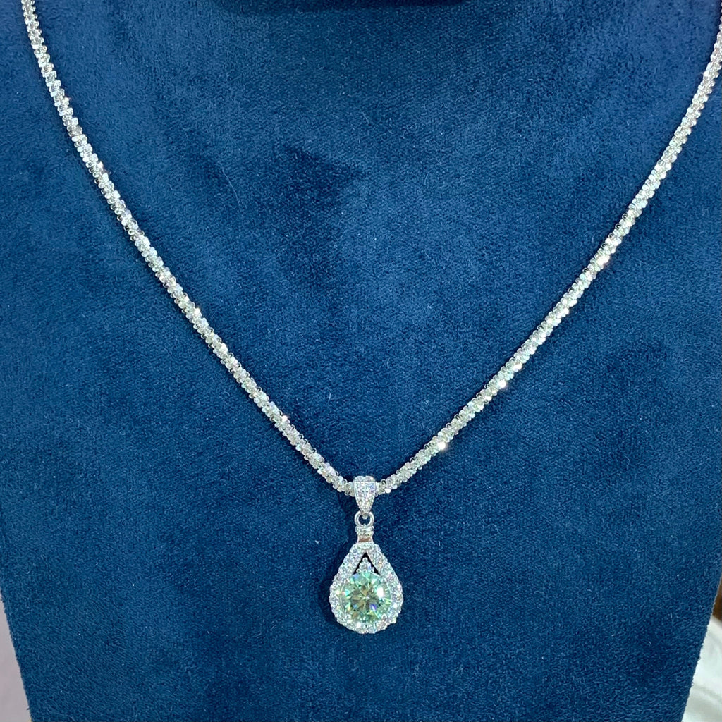 【ZHOYA】925 sterling silver moissanite necklace